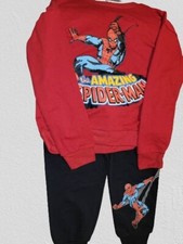 Boys The Amazing Spiderman Red Long Sleeve 2 Piece Set Size 4 New