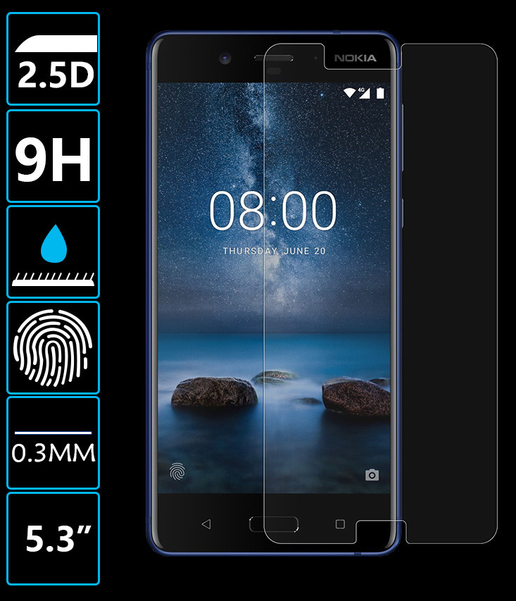 Silikon-Hülle + 9H Schutzglas Für Nokia 8.1 – 2-in-1 Komplettschutz