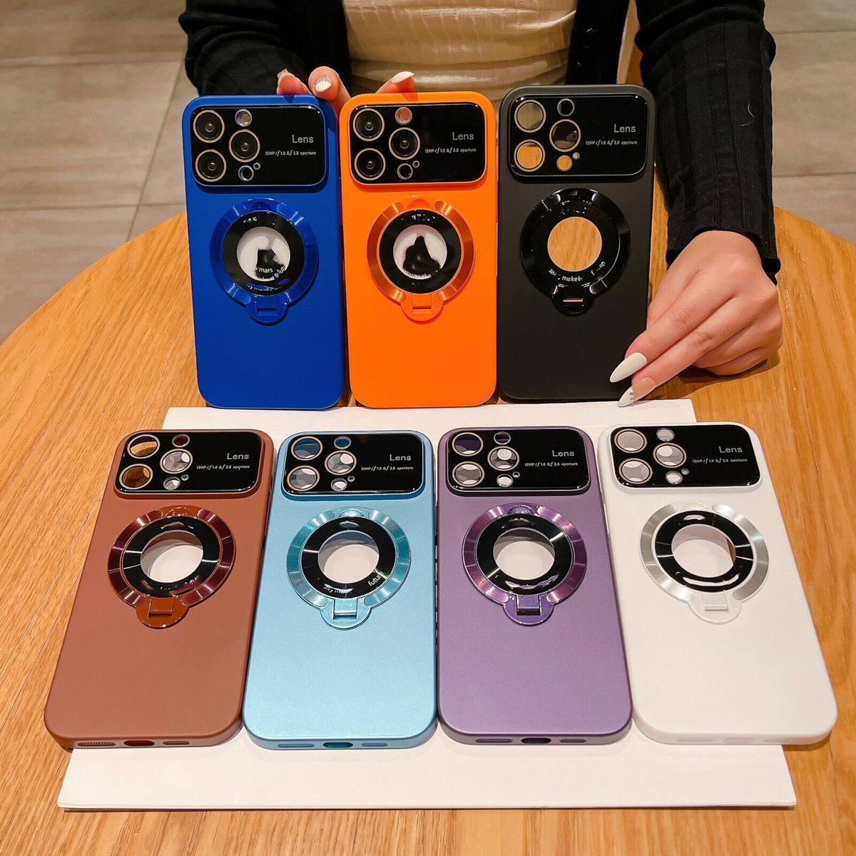 Bontezz Large Window Magnetic Foldable Stand Case Cover for iPhone