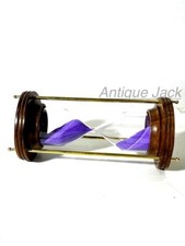 Wood  Brass Sand Timer Hour Glass Sand glass Clock 6 inch Best for Gift