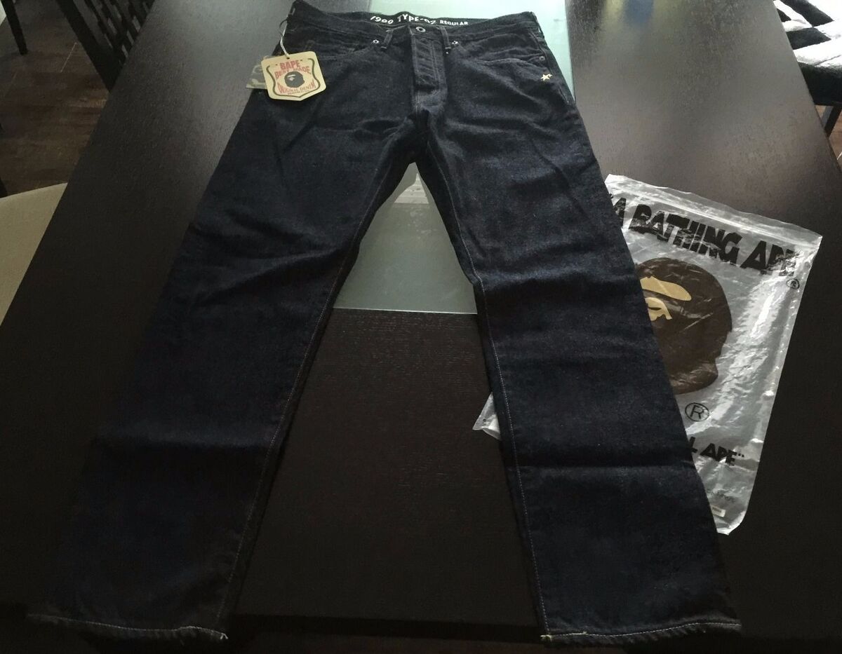 Bape A Bathing Ape Men's Jeans SIZE M Brand New with tags Bape A Bathing Ape Men's Jeans SIZE M Brand New with tags