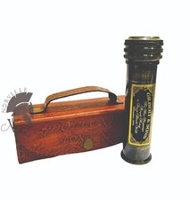 Vintage Brass Kaleidoscope With Case Antique Maritime Collectible Children Gift