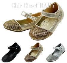 Girls Infant Toddler Sparkling Mary Jane Princess Walking Crib Dress Shoes