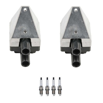 Bosch 2 Ignition Coil Denso 4 Platinum TT Spark Plug Kit For W202 C220 2.2 L4