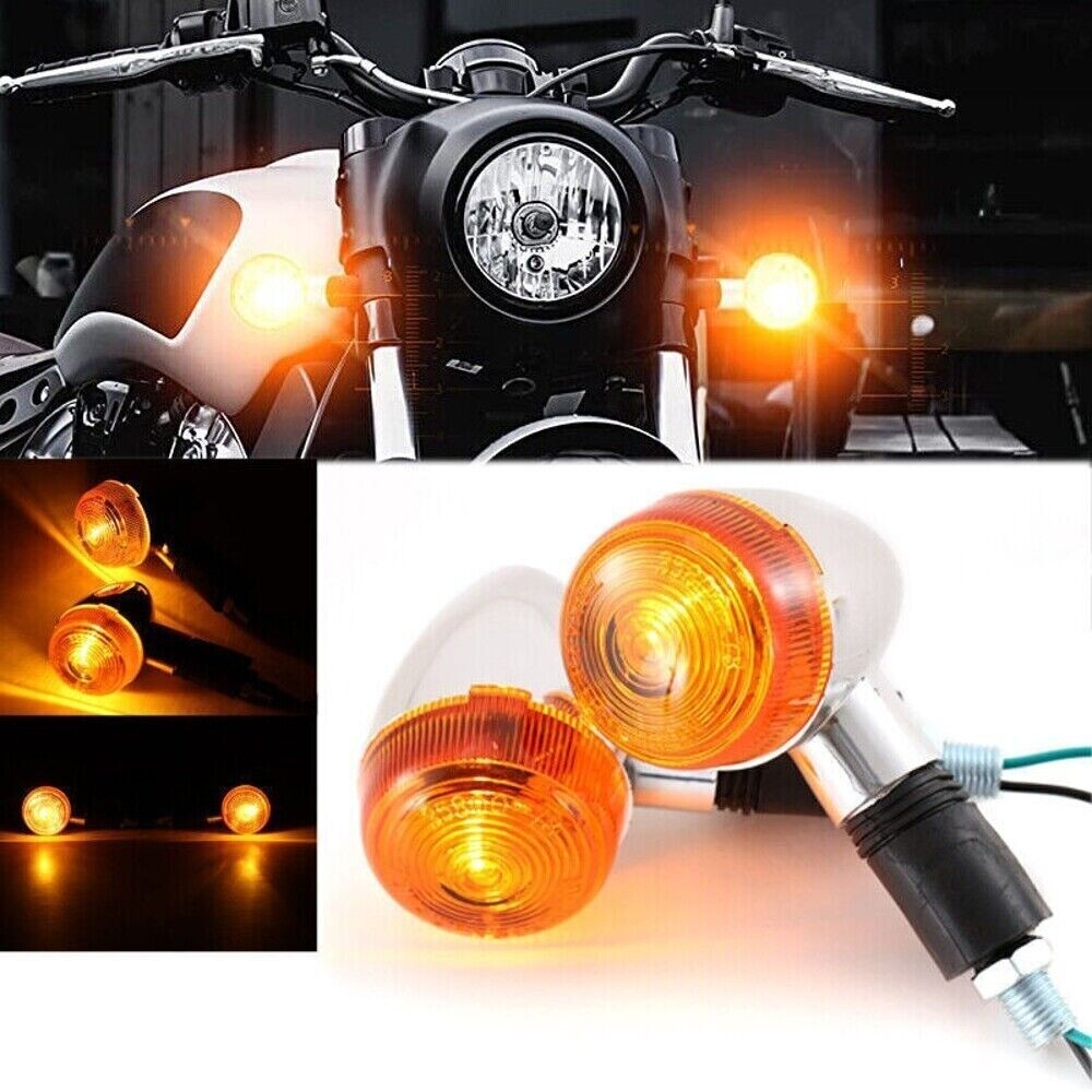 For Honda VTX1300C VTX1800C VTX 1800 N Chrome Amber Turn Signals