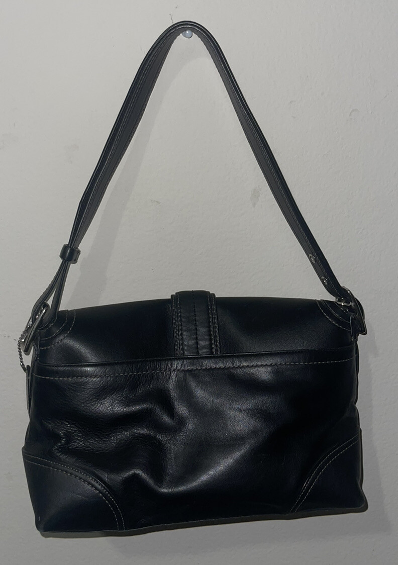 Womens COACH #J0767-F11196 Black Hampton Shoulder Womens COACH #J0767-F11196 Black Hampton Shoulder
