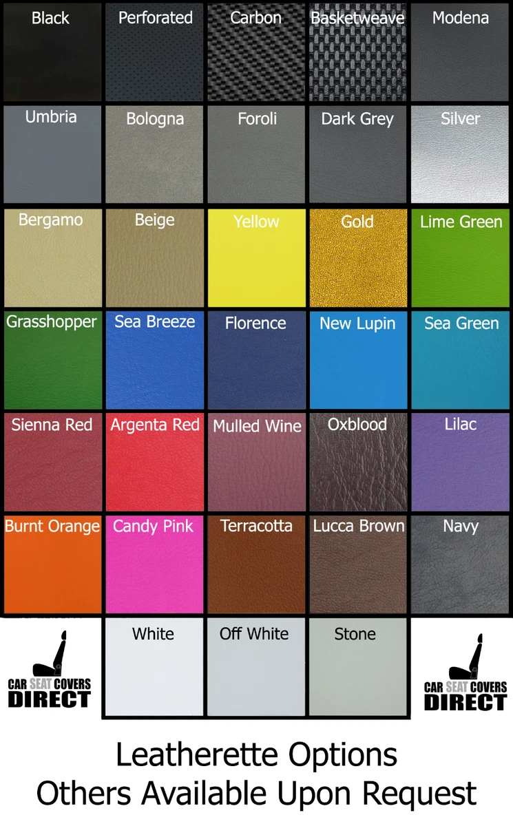 Material Options, order up to 15 different colour samples High 