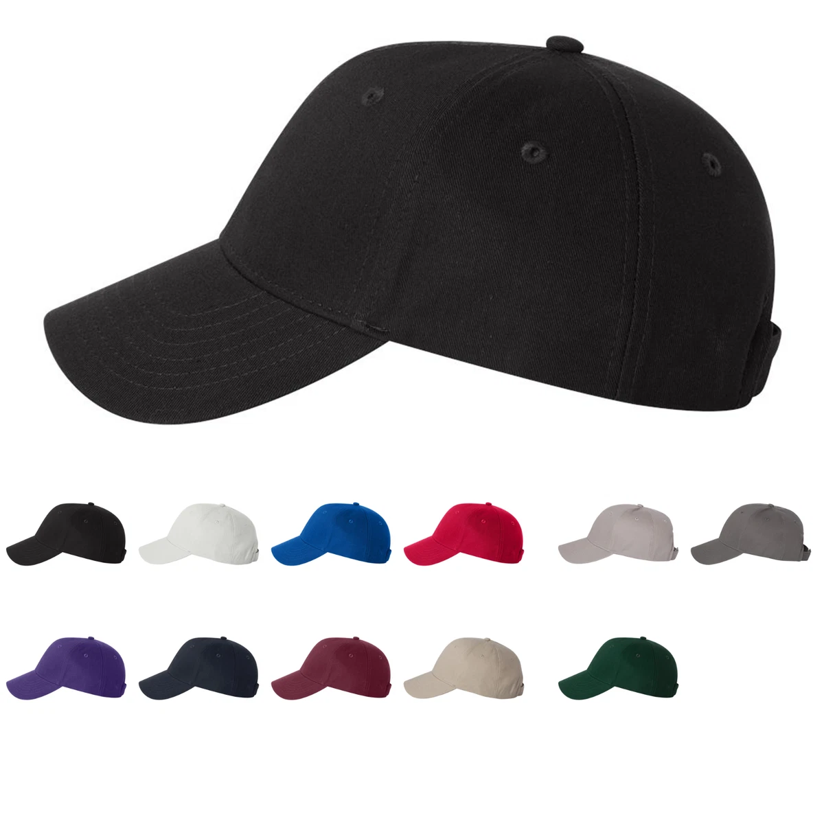 Valucap 100% Cotton Chino Twill 6-Panel Mid-Profile Structured Cap VC600