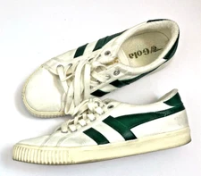 Gola Vegan Canvas Lace-Up Sneakers Tennis Mark Cox Vintage Green Women's Size 9