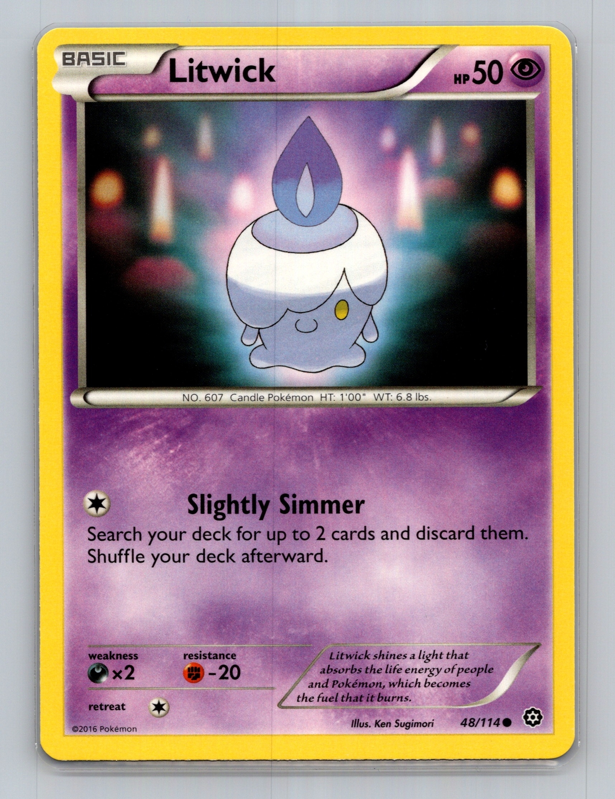 Litwick #48/114 Common Pokemon TCG XY - Steam Siege