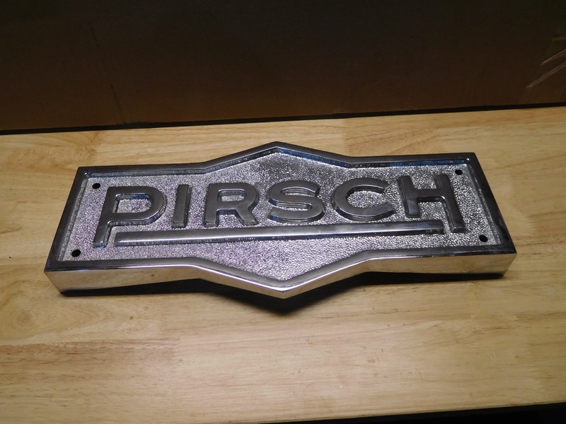 VINTAGE PETER PIRSCH FIRE TRUCK EMBLEM-MUST SEE!