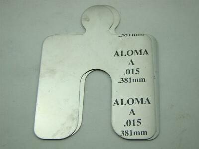 (2) Aloma .015 .381mm Stainless Steel Shims
