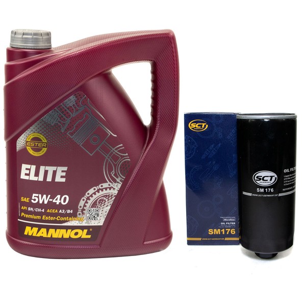 MotoröL Set 5W40 5 Liter + ÖLfilter SM176 FüR Audi V8 A6 100 A6 Avant-image