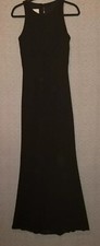 BHLDN Nira Maxi Dress Gown Size 6 Black Anthropologie Cocktail Formal Prom Gala