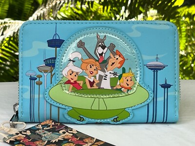 Loungefly Warner Bros. ''The Jetsons'' Family Spaceship Zip Around Wallet NWT