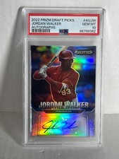 2022 Prizm Draft Picks Jordan Walker Silver Prizm Prospect Auto #AUJW PSA 10 GEM