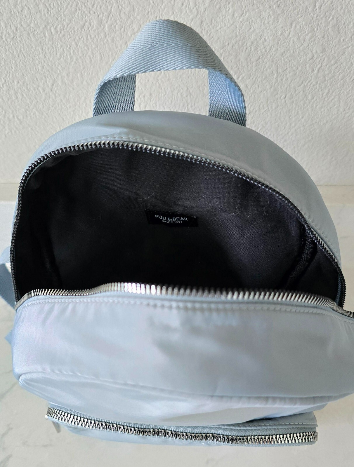 Pull And Bear Blue Backpack Fabric adjustable str… - image 6