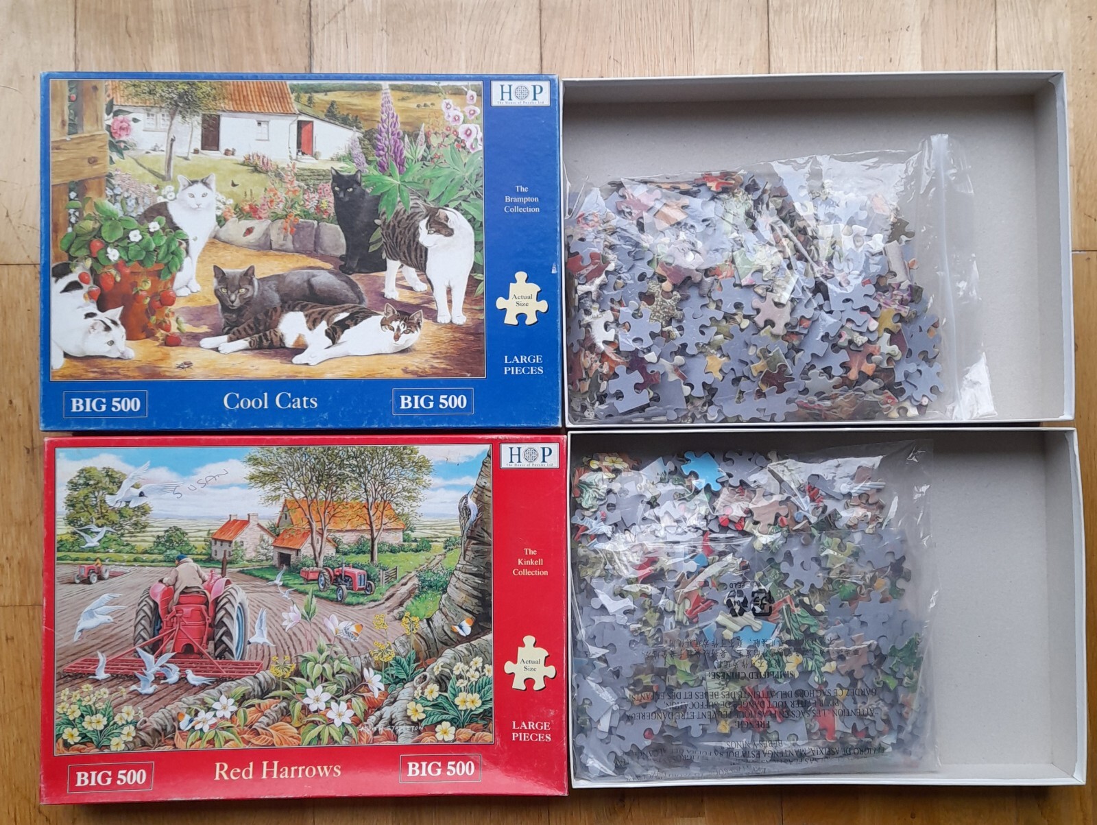 2 X BUNDLE HOP HOUSE OF PUZZLES BIG 500 LARGE PIECE JIGSAWS eBay