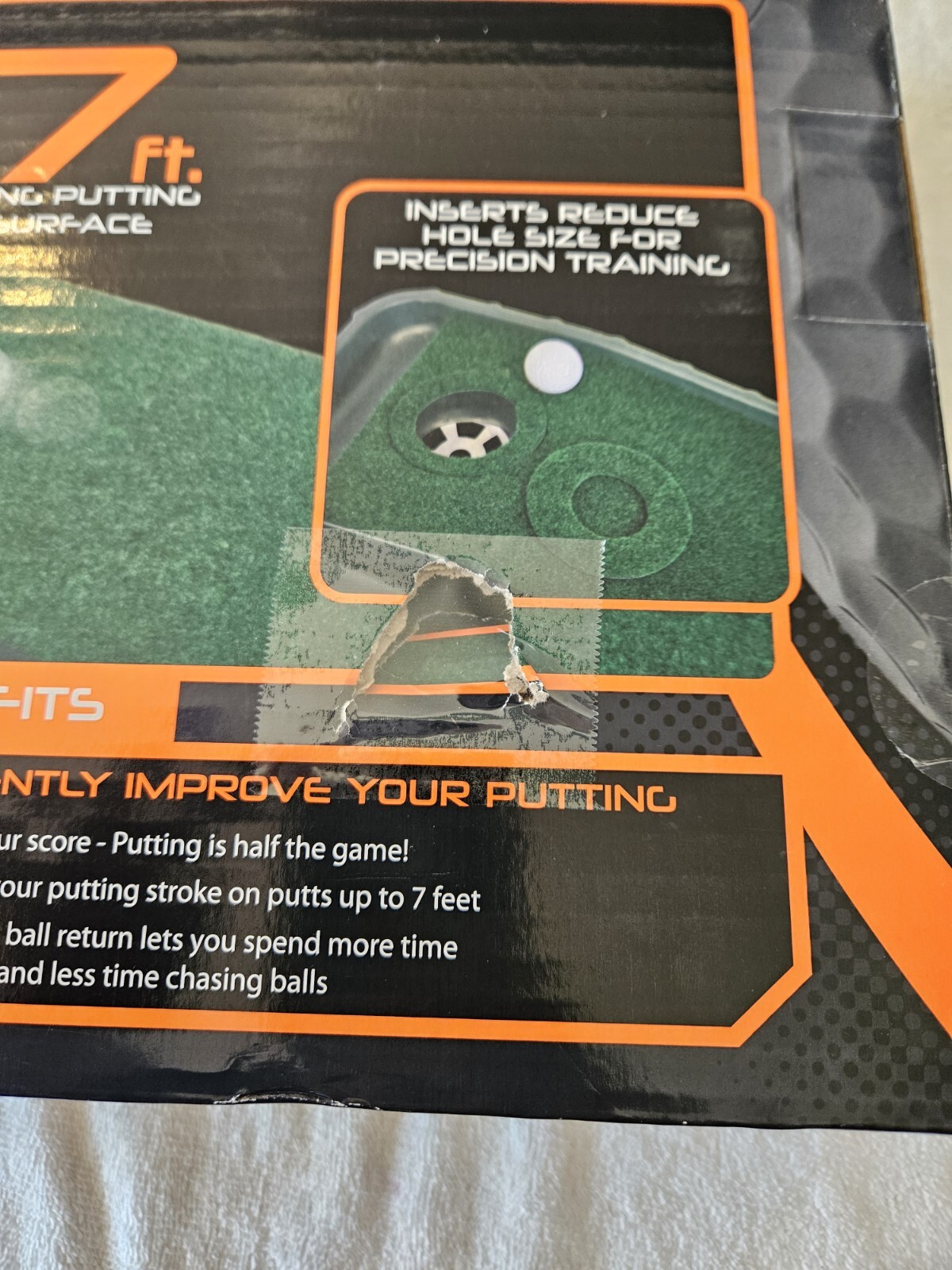 Automatic GOLF PUTTING SYSTEM 7 Foot Green w. Ball Return by Club Champ eBay