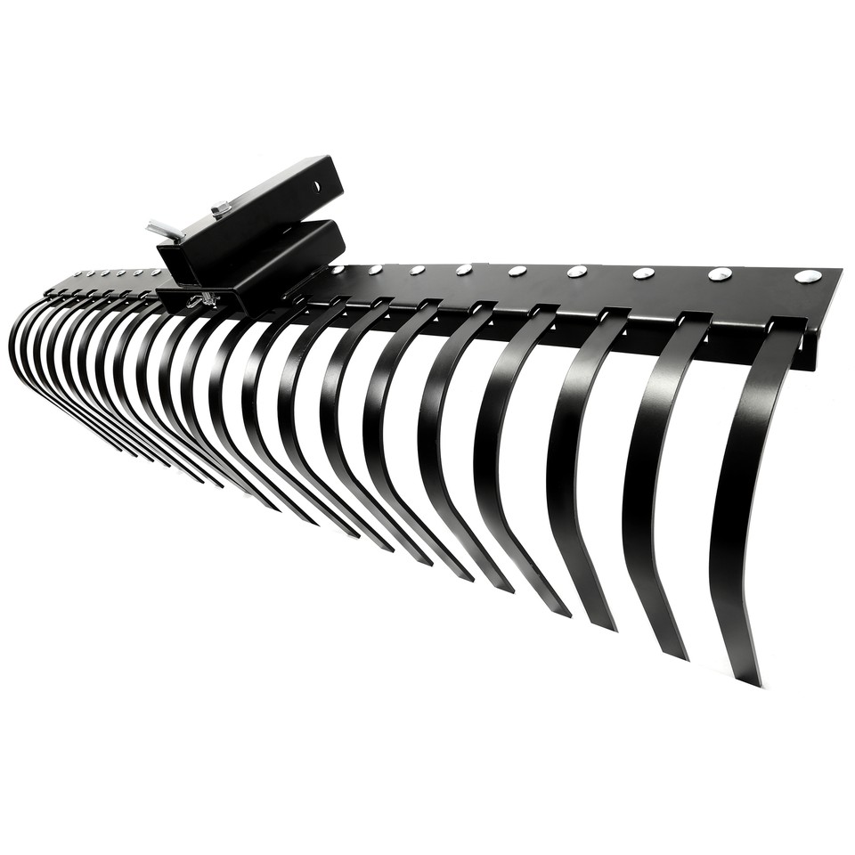 60'' 3 Point Landscape Rock Rake Steel for Category 1 Compact Tractors ...
