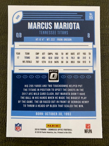 ( U SELECT CARDS ) 2018 FOOTBALL DONRUSS OPTIC SINGLES 🔽 - Picture 79 of 82