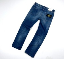 Auth Men's STONE ISLAND Blue Denim Cotton Casual Pants Jeans Fit Size W30 L32
