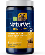 Naturvet Mushroom Max Advanced Immune Support Dog Supplement Helps Strengthen