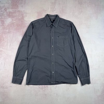 Size L Raf Simons Contrast Stitch Designer Archival Luxury Style Button Up Shirt