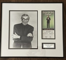 GEORGE BURNS Signed  100th BIRTHDAY &ldquo;Event Of The Century&rdquo; Photo/Ticket Display