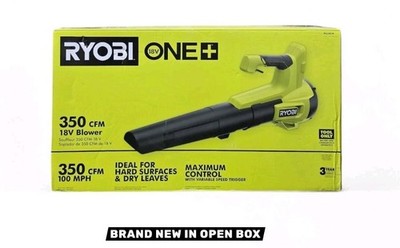 RYOBI ONE+ 18V Jet Fan Leaf Blower 100 MPH 350 CFM + Battery And Charger