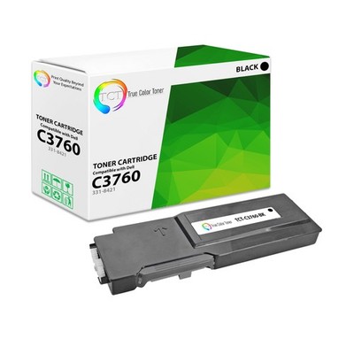 TCT Premium C3760 Black for Dell C3760 C3760DN C3760N Compatible Toner Cartridge