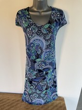 Ladies Agasy Blue Floral Sun Dress Size XLarge BNWOT