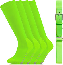 Youth Baseball/Softball Belt Socks Combo Set 2 Pairs of Socks 1 Belt