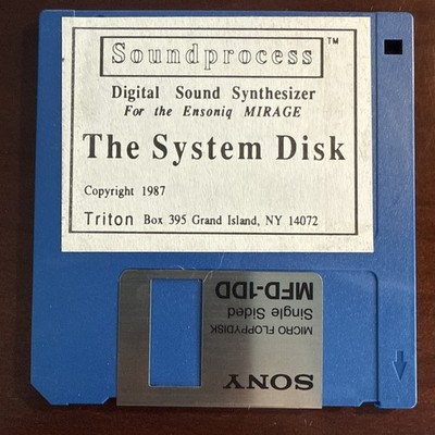 Triton Soundprocess System Digital Sound System Disk Ensoniq Mirage Vintage