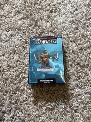 D&D Frameworks Dwarf Barbarian Miniature New Sealed