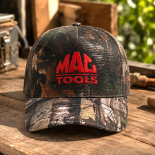 Mac Tools Camo Trucker Mesh Cap Adjustable Embroidered Logo Hat Mac Tools Camo Trucker Mesh Cap Adjustable Embroidered Logo Hat