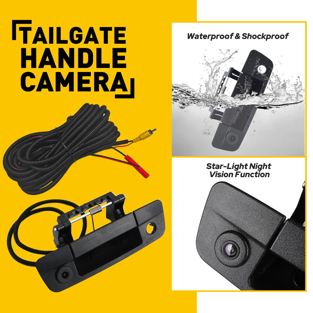 Rear View Backup Tailgate Handle Camera For Dodge Ram 09 10 11 12 13 14 15 16 17