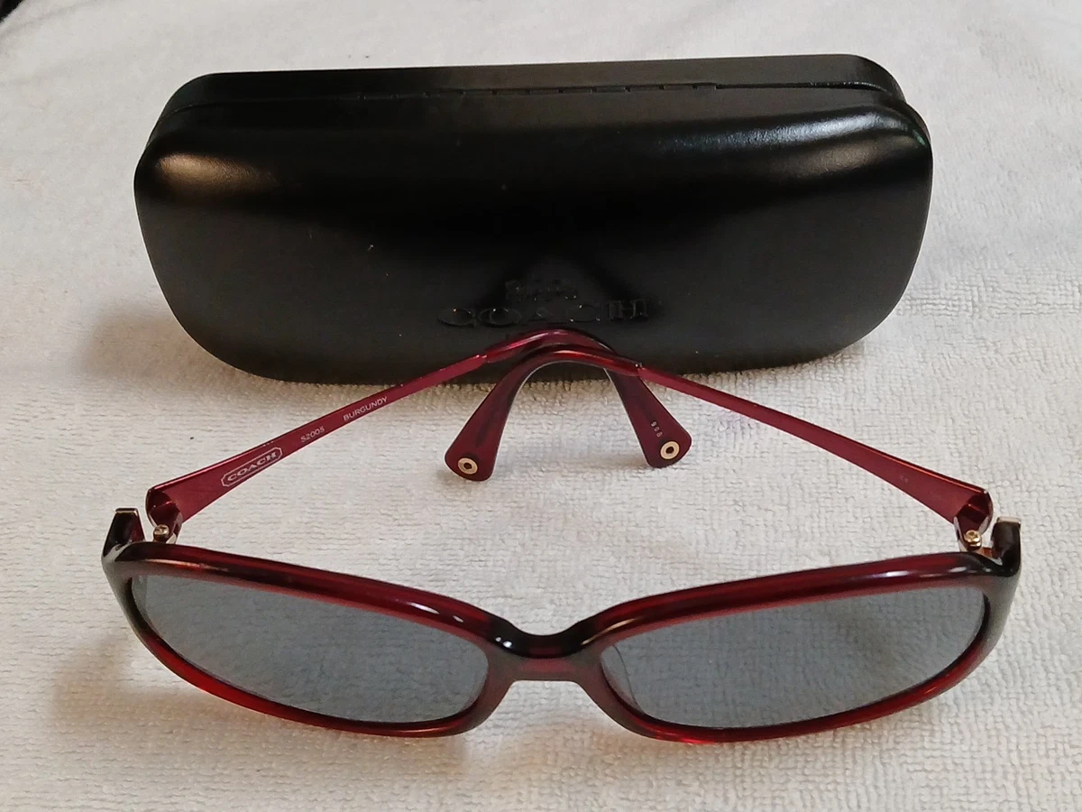 【美品】COACH サングラス HALDEN S788A BURGUNDY 装飾 公式】COACH – コーチ | ピロー タビー ラウンド サングラス