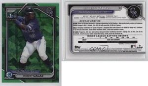 2024 Bowman Sapphire Edition Chrome Prospects Green /99 Robert Calaz #BCP-131