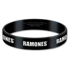 Ramones Wristband classic band Logo hey ho new Official 17mm black Rubber