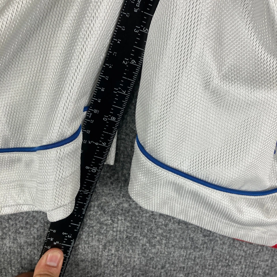 Colosseum KU Jayhawks Shorts Mens Size L White Blue Red Athletic NCAA Mesh - Image 3 of 4