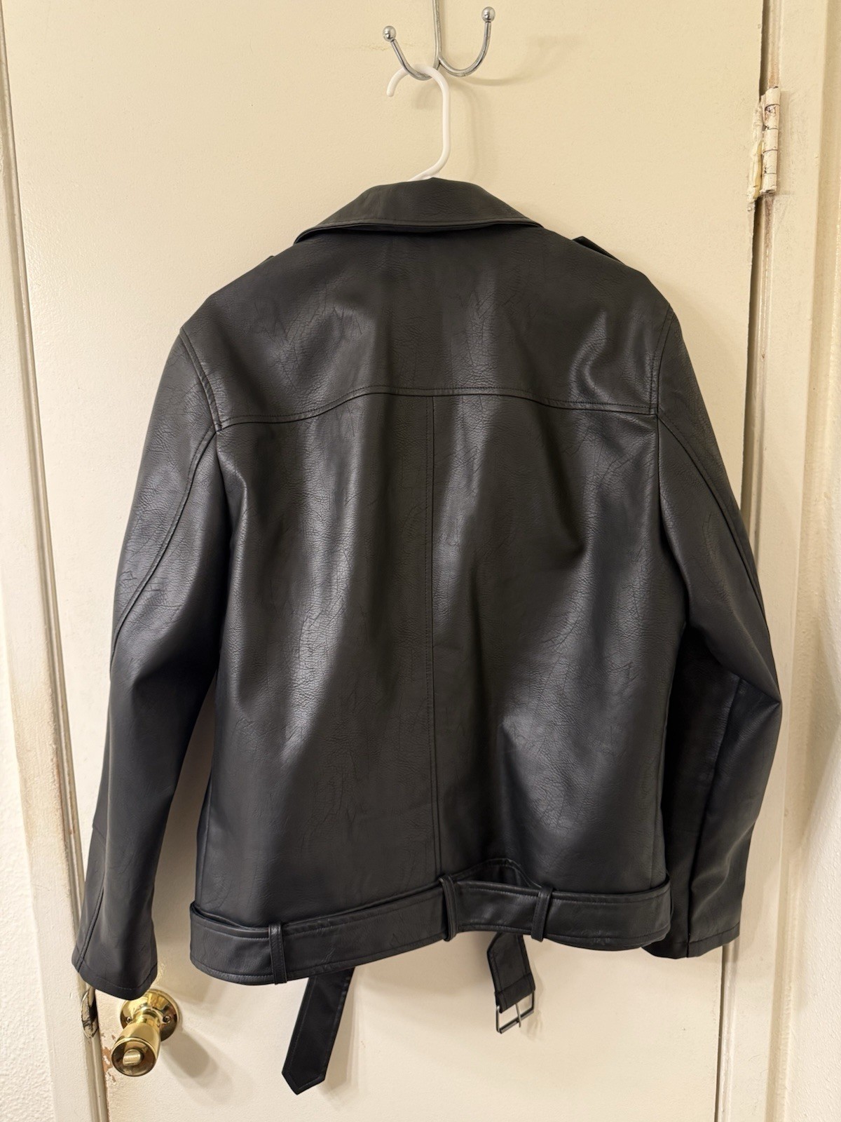 Faux Leather Jacket Men Large - image 2