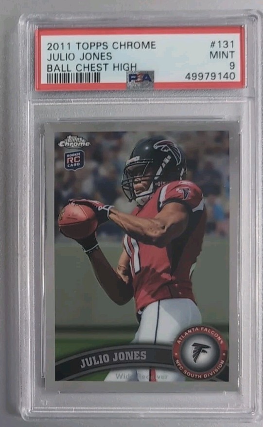 Julio Jones 2011 Topps Chrome Rookie #131 Ball Chest High PSA 9