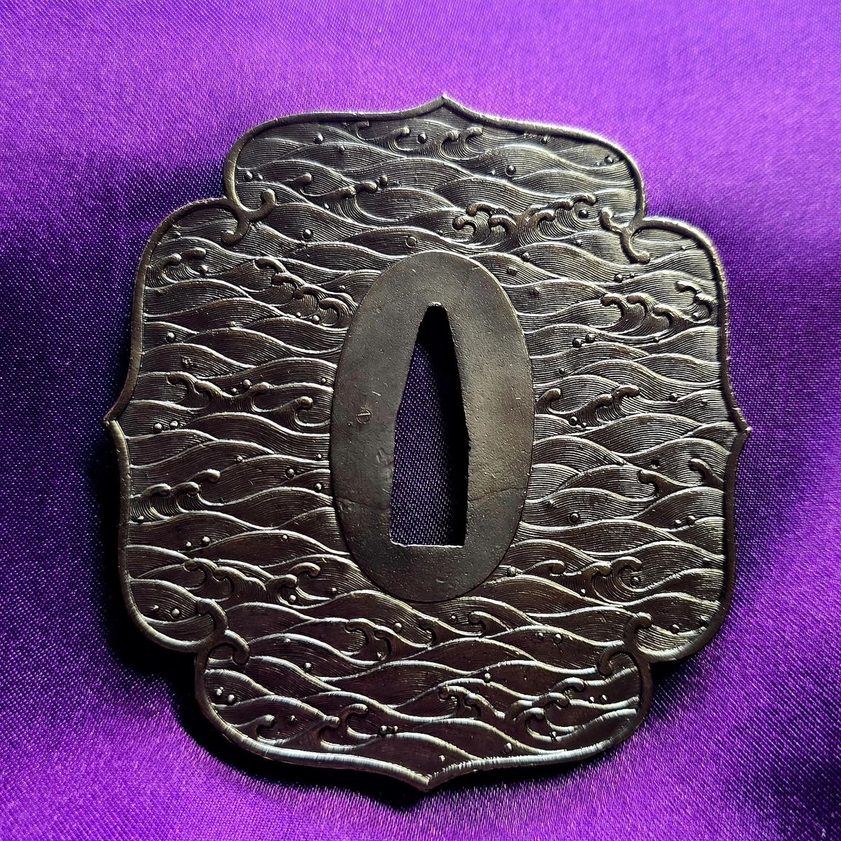 黄铜古董日本刀镡| eBay