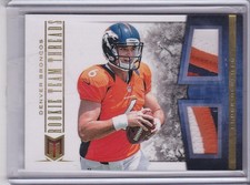 * BROCK OSWEILER * 2012 ROOKIE TEAM THREADS DUAL JERSEY PATCH RC # 49