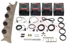 MaxTow 1999-2007 Ford Super Duty Power Stroke Tan Quad Gauge Package with Black