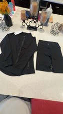 Women's Black Tracksuit Set Sweatsuit Full Zip Jacket and Pants