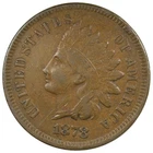 1878 Indian Head Cent VF Details Cleaned Damaged A3001