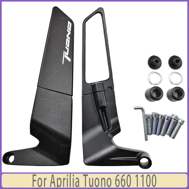 1 pair For Aprilia Tuono 660 1100 motorcycle Mirror Wind Wing side Rearview NEW - Image 2 of 4