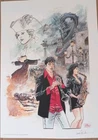 DYLAN DOG POSTER SIGNED/SIGNED LUCA RAIMONDO 42X59